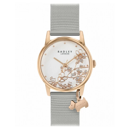 Radley Botanical Floral Mesh Watch Women Silver Mix 5 Radley Botanical Floral Mesh Watch Women Silver Mix - Image 3