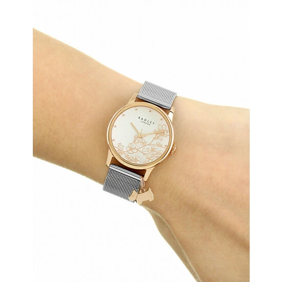 Radley Botanical Floral Mesh Watch Women Silver Mix 8 Radley Botanical Floral Mesh Watch Women Silver Mix - Image 6