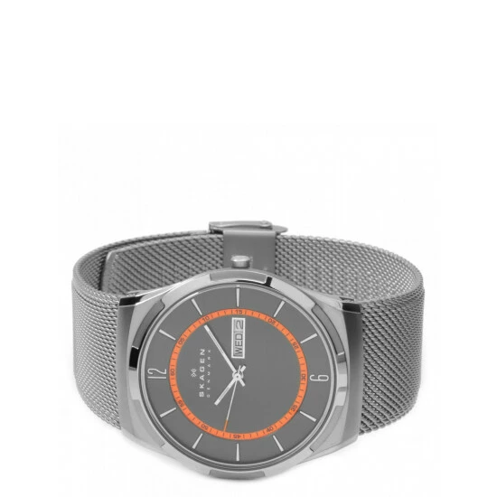 Skagen Melbye Grey Chainmail Bracelet Quartz Watch Men Grey Mix 6 Skagen Melbye Grey Chainmail Bracelet Quartz Watch Men Grey Mix - Image 4