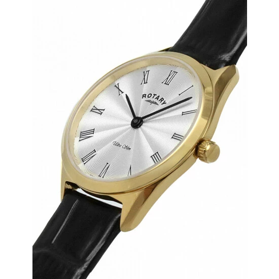 Rotary Ultra Slim Black Leather Watch Women Black Mix 7 Rotary Ultra Slim Black Leather Watch Women Black Mix - Image 5