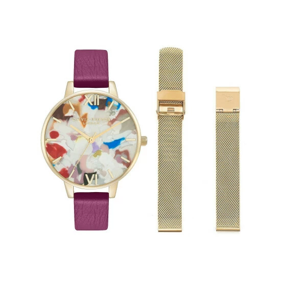 Olivia Burton Pop Art Quartz Watch Gift Set Women Purple 11 Olivia Burton Pop Art Quartz Watch Gift Set Women Purple - Image 9