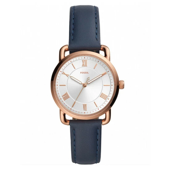 Fossil Copeland Navy Leather Quartz Watch Women Blue Mix 5 Fossil Copeland Navy Leather Quartz Watch Women Blue Mix - Image 3