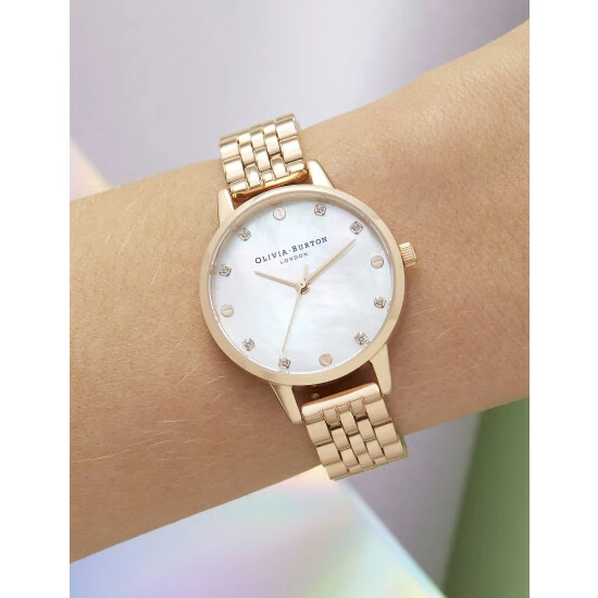 Olivia Burton Mother Of Pearl Rose Gold Quartz Watch Women Golden Rose 4 Olivia Burton Mother Of Pearl Rose Gold Quartz Watch Women Golden Rose - Image 2