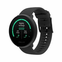 Polar Ignite Fitness Tracker Black Silicone Smartwatch Women