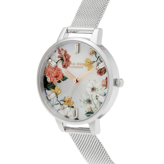 Olivia Burton Mother Of Pearl Silver Quartz Watch Women 3 Olivia Burton Mother Of Pearl Silver Quartz Watch Women