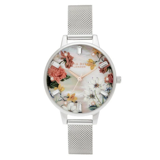 Olivia Burton Mother Of Pearl Silver Quartz Watch Women 5 Olivia Burton Mother Of Pearl Silver Quartz Watch Women - Image 3