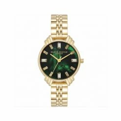 Olivia Burton Art Deco Gold Watch Women Green -Casio Shop unnamed file 128