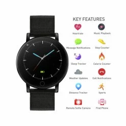 Reflex Active Series 5 Stainless Steel Smartwatch Men Black