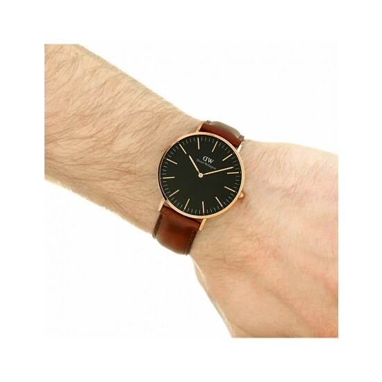 Daniel Wellington 40 St Mawes Leather Watch Men Black 7 Daniel Wellington 40 St Mawes Leather Watch Men Black - Image 5