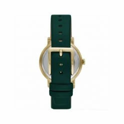 DKNY 7th Avenue Leather Watch Women Green