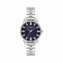 Olivia Burton Art Deco Silver Watch Women Navy -Casio Shop unnamed file 1403