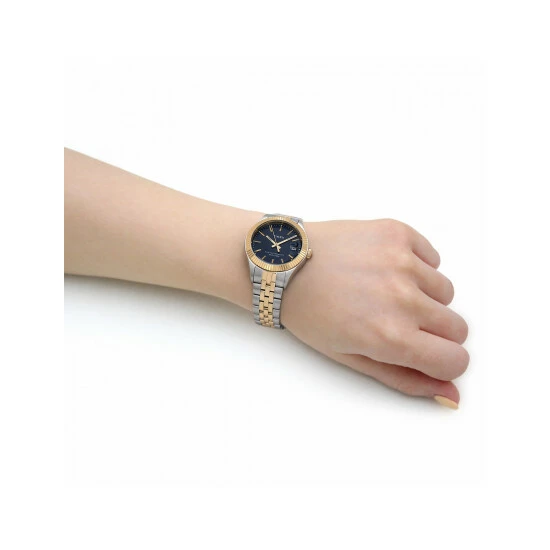 Timex Waterbury Legacy Two Tone Stainless Steel Watch Women Blue 8 Timex Waterbury Legacy Two Tone Stainless Steel Watch Women Blue - Image 6