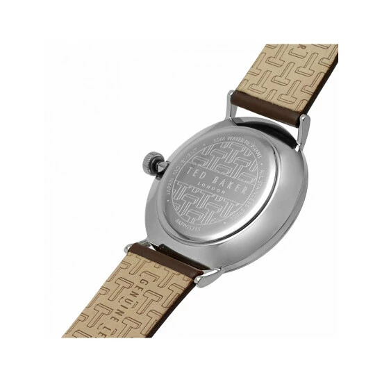 Ted Baker Phylipa Brown Leather Watch Men White 7 Ted Baker Phylipa Brown Leather Watch Men White - Image 5