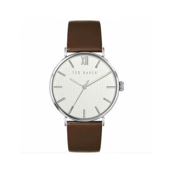 Ted Baker Phylipa Brown Leather Watch Men White 10 Ted Baker Phylipa Brown Leather Watch Men White - Image 8