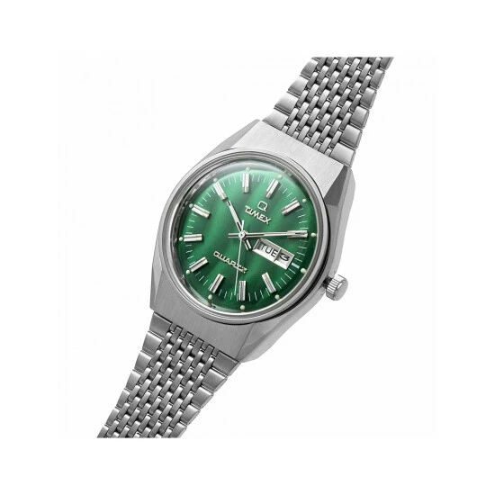 Timex Q Falcon Eye Stainless Steel Watch Men Green 9 Timex Q Falcon Eye Stainless Steel Watch Men Green - Image 7