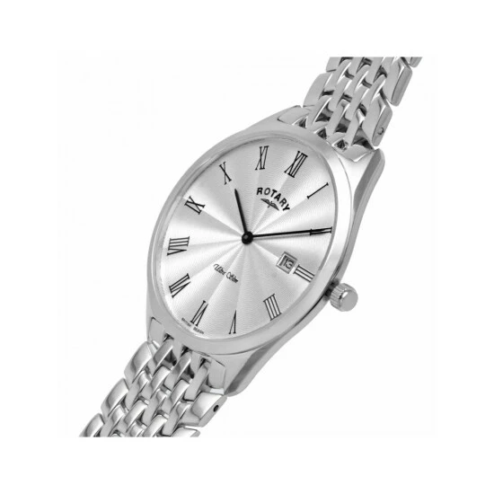 Rotary Ultra Slim Stainless Steel Watch Men White 4 Rotary Ultra Slim Stainless Steel Watch Men White - Image 2