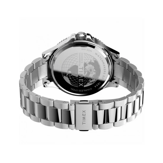 Timex Metropolitan Stainless Steel Chronograph Watch Men Blue 8 Timex Metropolitan Stainless Steel Chronograph Watch Men Blue - Image 6
