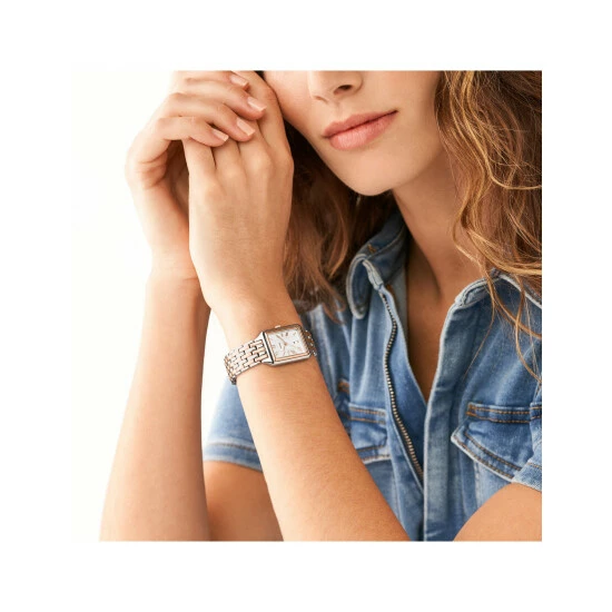 Fossil Raquel Two Tone Watch Women Silver 4 Fossil Raquel Two Tone Watch Women Silver - Image 2