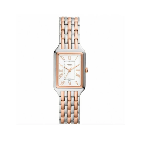 Fossil Raquel Two Tone Watch Women Silver 5 Fossil Raquel Two Tone Watch Women Silver - Image 3