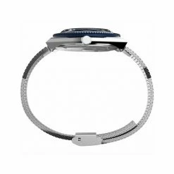 Timex Q Diver Stainless Steel Watch Men Blue