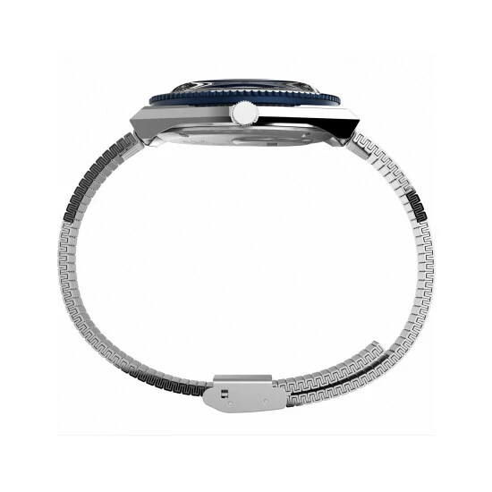 Timex Q Diver Stainless Steel Watch Men Blue 3 Timex Q Diver Stainless Steel Watch Men Blue