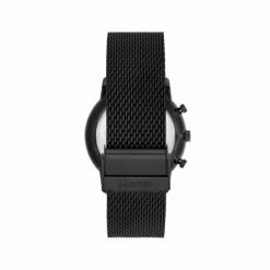 Fossil Minimalist Black Stainless Steel Watch Men