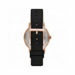 DKNY 7th Avenue Black Leather Watch Women