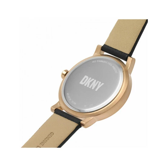 DKNY 7th Avenue Black Leather Watch Women 7 DKNY 7th Avenue Black Leather Watch Women - Image 5