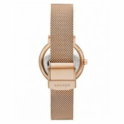 Skagen Signatur Classic Rose Gold Mesh Watch Women Gold Mix
