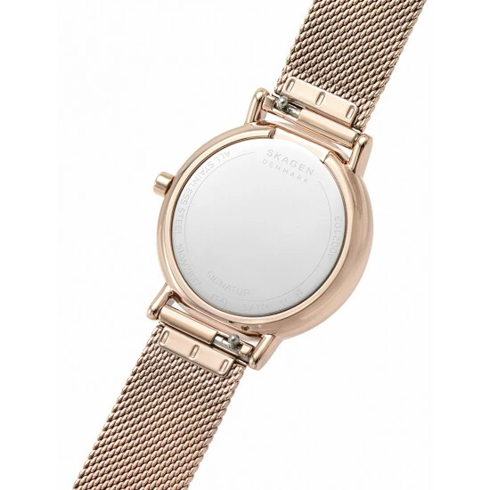 Skagen Signatur Classic Rose Gold Mesh Watch Women Gold Mix 4 Skagen Signatur Classic Rose Gold Mesh Watch Women Gold Mix - Image 2