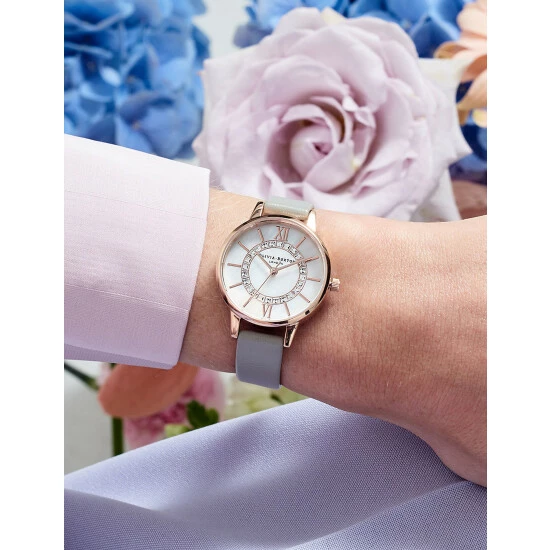 Olivia Burton Wonderland Leather Quartz Watch Women Pink Mix 4 Olivia Burton Wonderland Leather Quartz Watch Women Pink Mix - Image 2