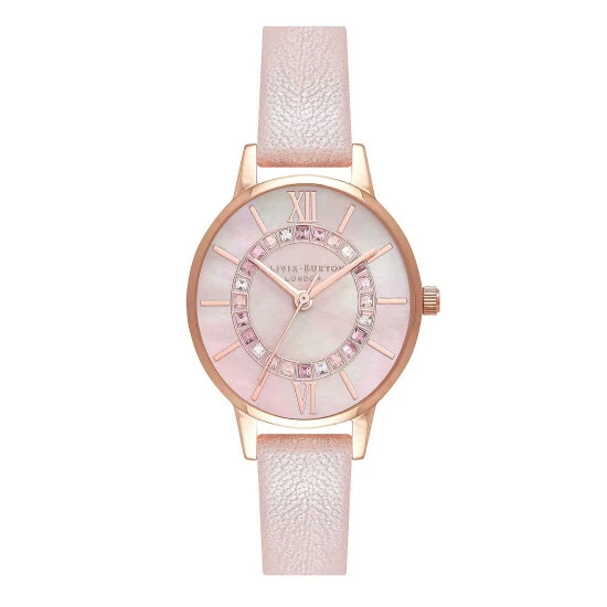 Olivia Burton Wonderland Leather Quartz Watch Women Pink Mix 5 Olivia Burton Wonderland Leather Quartz Watch Women Pink Mix - Image 3