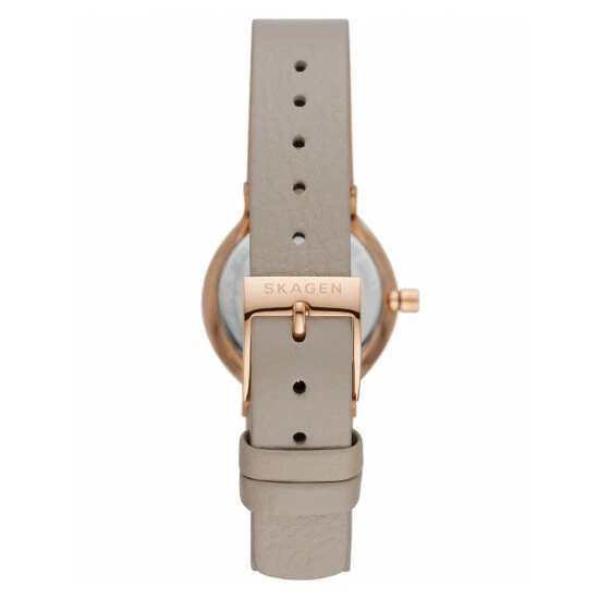 Skagen Freya Grey Leather Watch Women Grey Mix 6 Skagen Freya Grey Leather Watch Women Grey Mix - Image 4