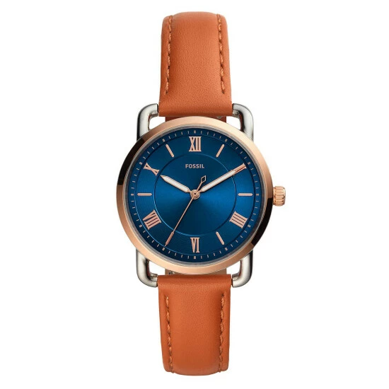 Fossil Copeland Tan Leather Watch Women Brown Mix 5 Fossil Copeland Tan Leather Watch Women Brown Mix - Image 3