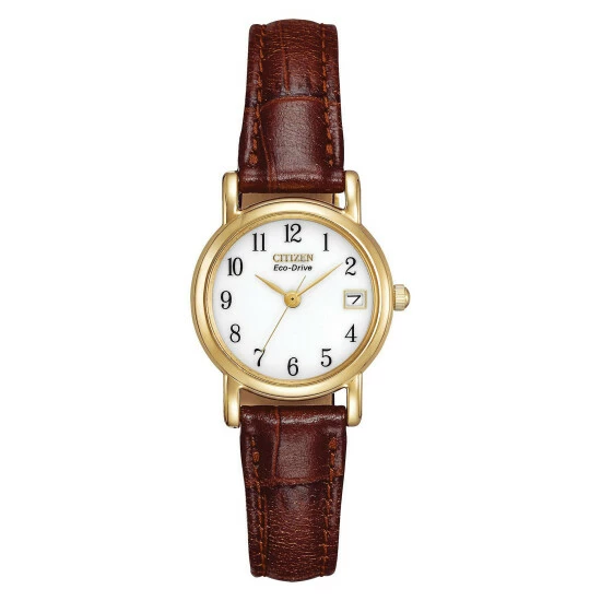 Citizen Classic Eco-Drive Brown Leather Watch Women Brown Mix 3 Citizen Classic Eco-Drive Brown Leather Watch Women Brown Mix