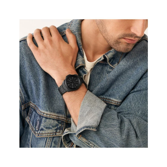 Fossil Bronson Black Stainless Steel Watch Men 4 Fossil Bronson Black Stainless Steel Watch Men - Image 2