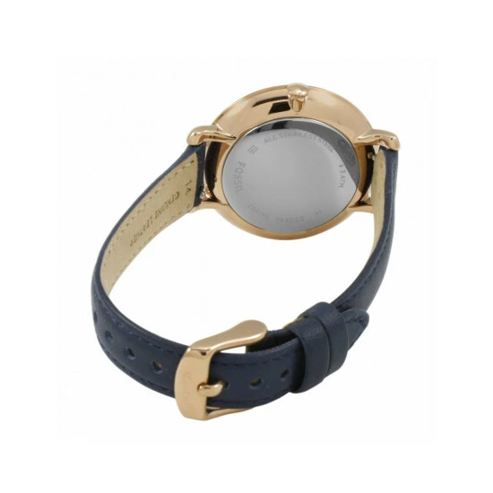 Fossil Jacqueline Navy Leather Watch Women Dark Blue Mix 3 Fossil Jacqueline Navy Leather Watch Women Dark Blue Mix