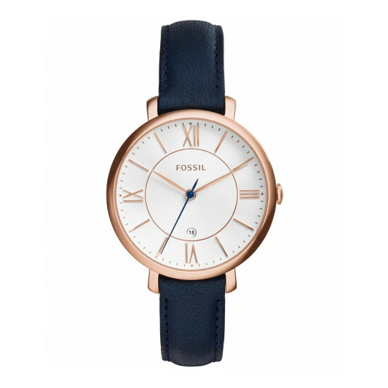 Fossil Jacqueline Navy Leather Watch Women Dark Blue Mix 5 Fossil Jacqueline Navy Leather Watch Women Dark Blue Mix - Image 3