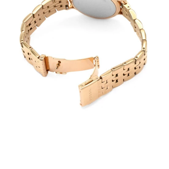 Fossil Jacqueline Rose Gold Plated Bracelet Watch Women Copper Rose 6 Fossil Jacqueline Rose Gold Plated Bracelet Watch Women Copper Rose - Image 4