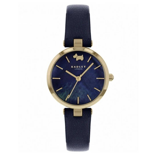 Radley Navy Leather Analogue Quartz Watch Women Dark Blue Mix 5 Radley Navy Leather Analogue Quartz Watch Women Dark Blue Mix - Image 3
