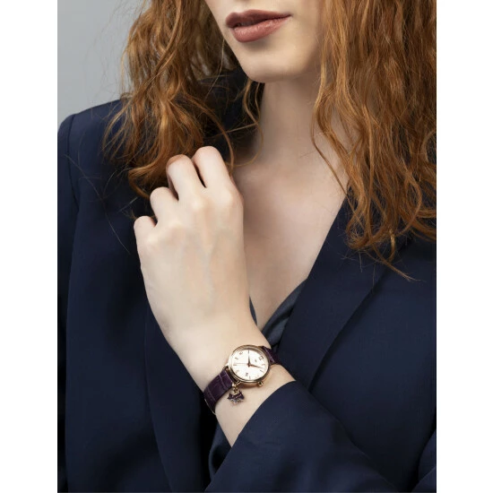 Radley Charm Brown Leather Quartz Watch Women Purple Mix 4 Radley Charm Brown Leather Quartz Watch Women Purple Mix - Image 2