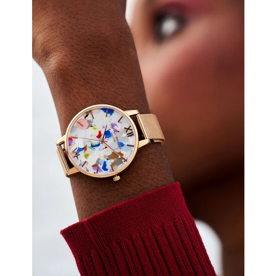 Olivia Burton Pop Art Red Leather And Stainless Steel Bracelet Watch Women 6 Olivia Burton Pop Art Red Leather And Stainless Steel Bracelet Watch Women - Image 4