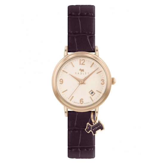 Radley Charm Brown Leather Quartz Watch Women Purple Mix 5 Radley Charm Brown Leather Quartz Watch Women Purple Mix - Image 3
