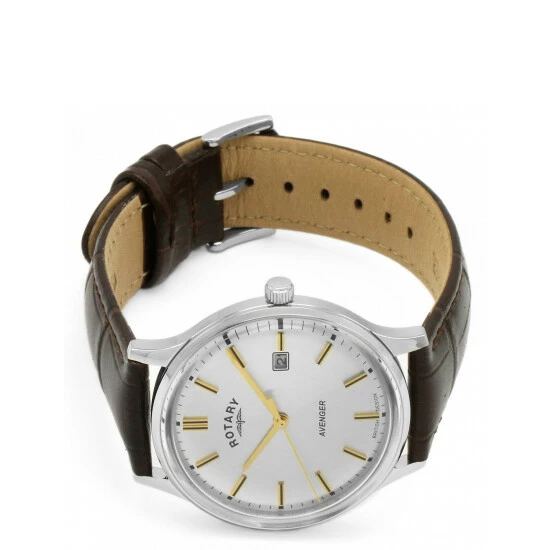 Rotary Water Resistant Leather Watch Men Brown Mix 4 Rotary Water Resistant Leather Watch Men Brown Mix - Image 2