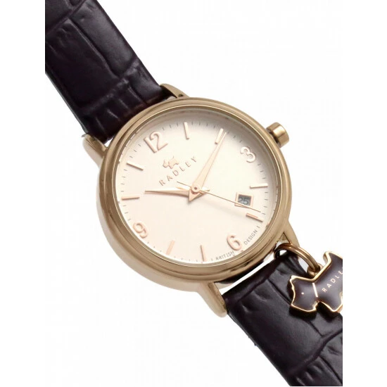 Radley Charm Brown Leather Quartz Watch Women Purple Mix 7 Radley Charm Brown Leather Quartz Watch Women Purple Mix - Image 5
