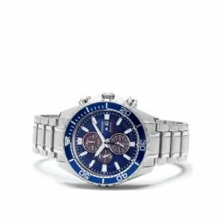 Citizen Promaster Diver's Stainless Steel Chronograph Watch Men Blue Mix