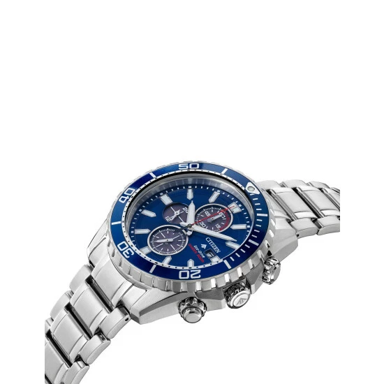 Citizen Promaster Diver's Stainless Steel Chronograph Watch Men Blue Mix 6 Citizen Promaster Diver's Stainless Steel Chronograph Watch Men Blue Mix - Image 4