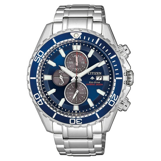 Citizen Promaster Diver's Stainless Steel Chronograph Watch Men Blue Mix 9 Citizen Promaster Diver's Stainless Steel Chronograph Watch Men Blue Mix - Image 7