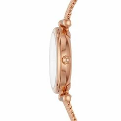 Fossil Carlie Rose Gold Metal Watch Women Gold Mix