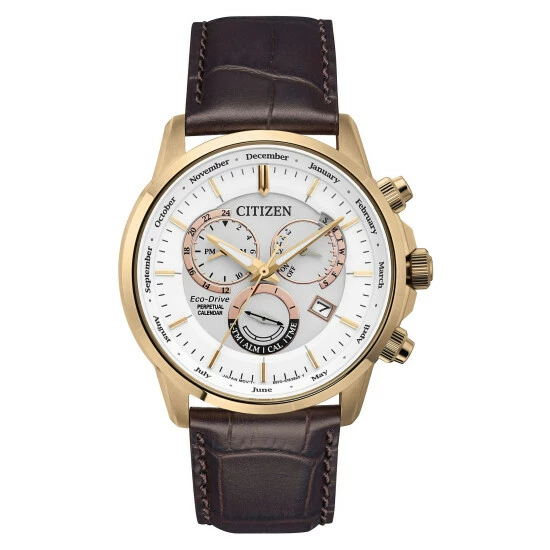 Citizen Calibre 8700 Eco-Drive Leather Watch Men Brown Mix 7 Citizen Calibre 8700 Eco-Drive Leather Watch Men Brown Mix - Image 5